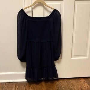 Katie J NYC Navy Textured Top